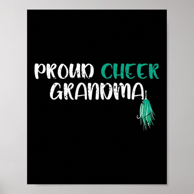 Cheerleader Stolt Cheer Mormor Cheerleading  Poster (Framsidan)