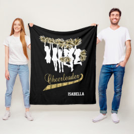 CheerLeader Team 📣 - Guld, Black and White Fleecefilt