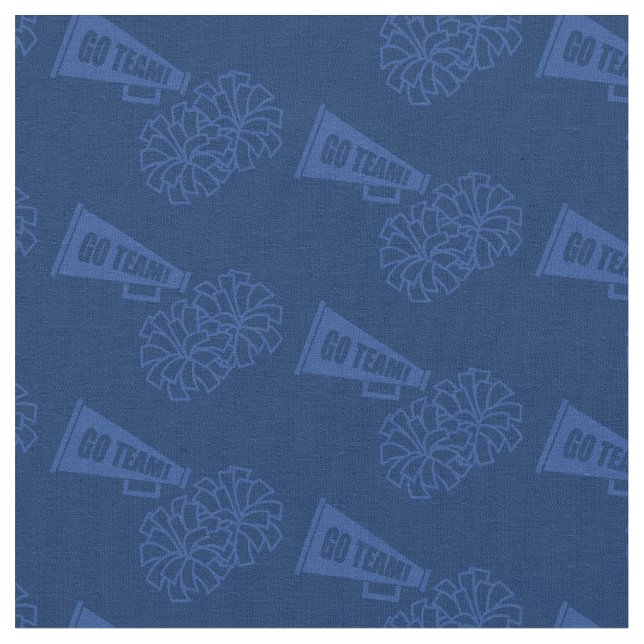 CheerLeader Team School Färg Blue & Navy Tyg (Närbild)