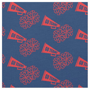 CheerLeader Team School Färg Red & Navy Blue Tyg