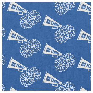 Cheerleader Team School Färger White & Blue Tyg