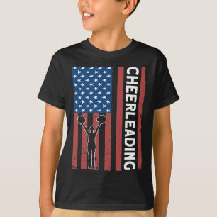 Cheerleader Usa Flag Cheerleading  T Shirt