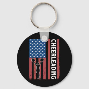 Cheerleader Usa Flagga Cheerleading Nyckelring