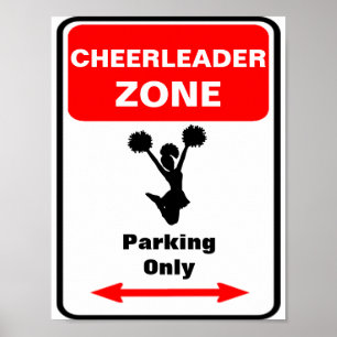CHEERLEADER Zon Parking-tecken Poster