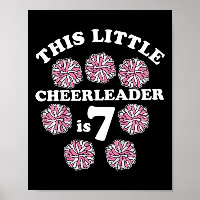 Cheerleaderdesign för din 7-åriga Cheerl Poster (Framsidan)
