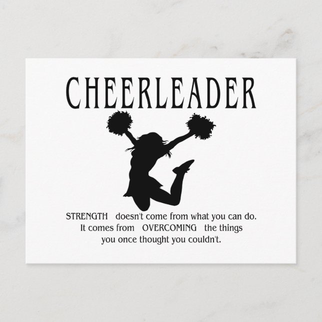 CheerLeaderinspiration Quote Vykort (Framsida)