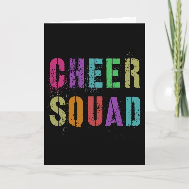 Cheerleaderlag Cheer Squad Cheerleading Student  Kort (Framsida)
