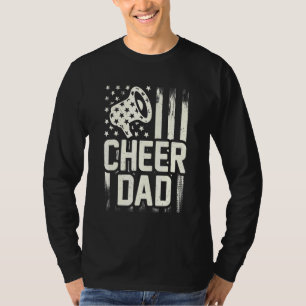 Cheerleaderpappa Cheer Pappa Amerikansk US Flagga T Shirt