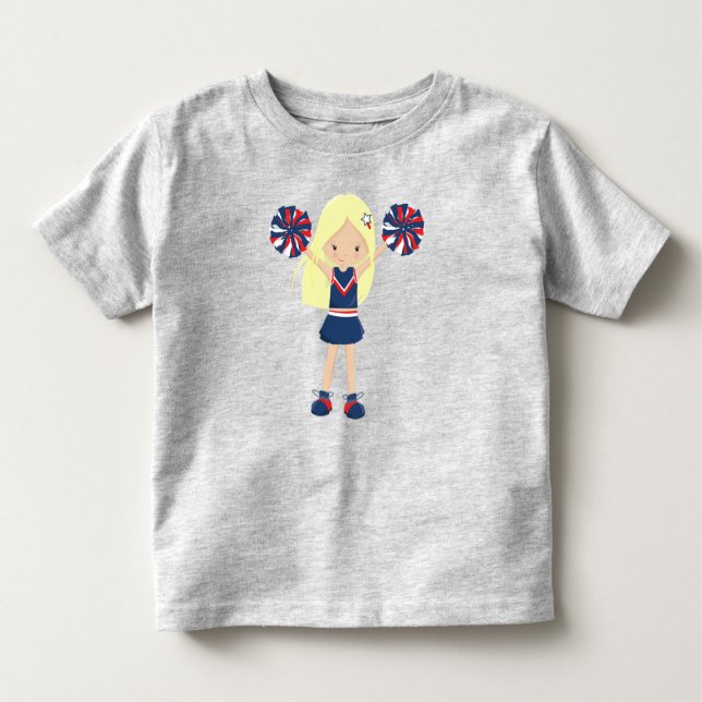 Cheerleaders, Cheerleading, Söt Tjej, Blondt Hår T Shirt (Framsida)