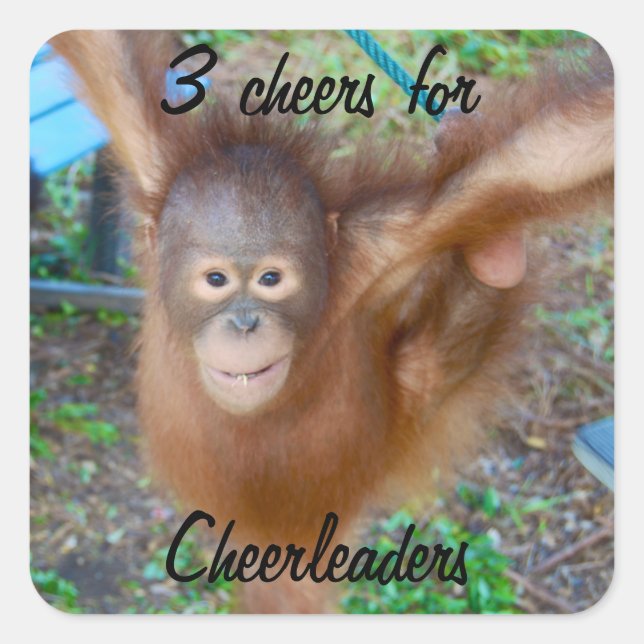 CheerLeaders Fyrkantigt Klistermärke (Framsida)