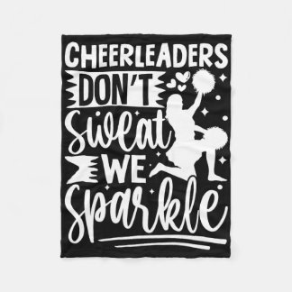 Cheerleaders svettar inte Vi gnistrar Cheerleading Fleecefilt