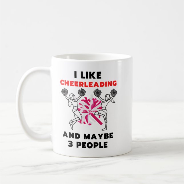 CHEERLEADING Älskare Funny Gift Idea I like Hobby_ Kaffemugg (Vänster)