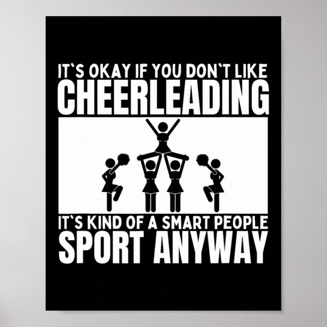 Cheerleading är för smarta människor Cheer rolig C Poster (Framsidan)