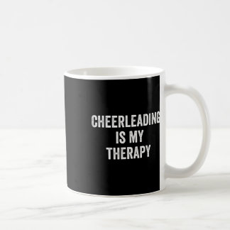 Cheerleading är min terapi Roligt talesätt Cheerle Kaffemugg