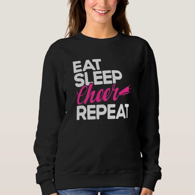 Cheerleading Ät Sova Cheer Upprepa Cheerleader Ba T Shirt (Framsida)