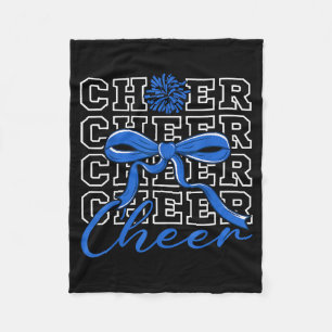 Cheerleading Cheer Blå Coquette Bow Cheerleader F Fleecefilt