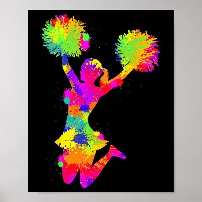 Cheerleading Cheer Cheerleader Flicka Barn  Poster (Framsidan)