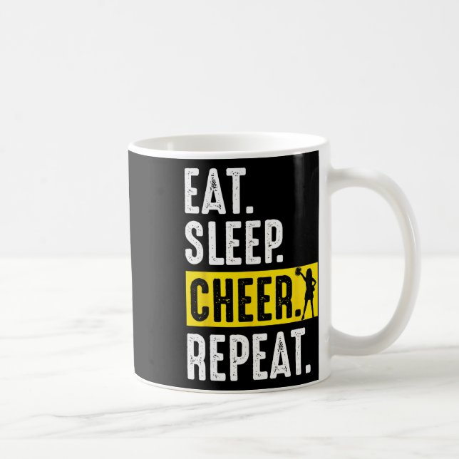 Cheerleading Cheer Squad Ät Sov Cheer Upprepa Ch Kaffemugg (Höger)