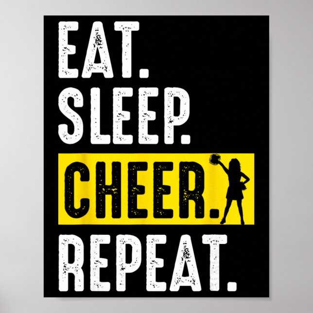Cheerleading Cheer Squad Ät Sova Cheer Upprepa Ch Poster (Framsidan)