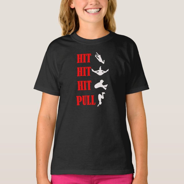 Cheerleading Combo t-skjorta för hopp för barn Tee (Framsida)