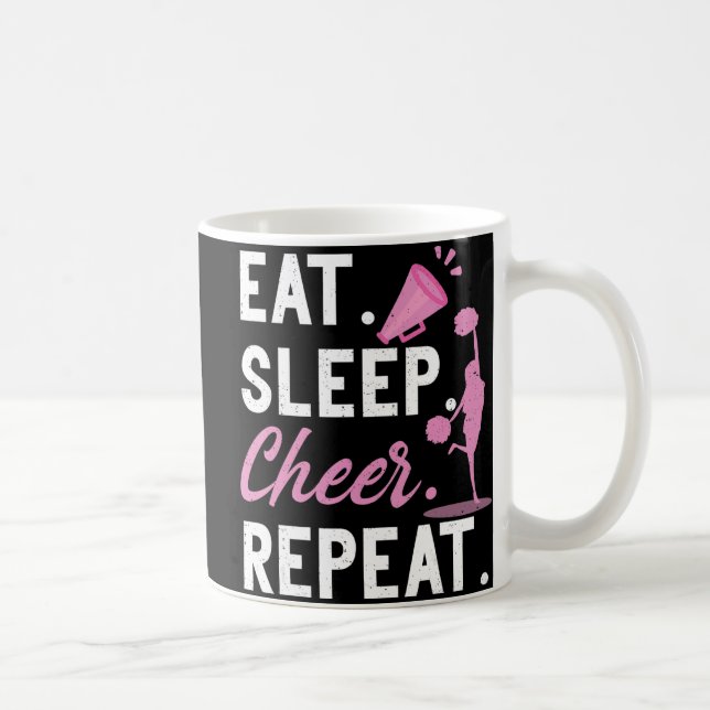 Cheerleading Dance Cheerleader Girls Eat Sleep Che Kaffemugg (Höger)