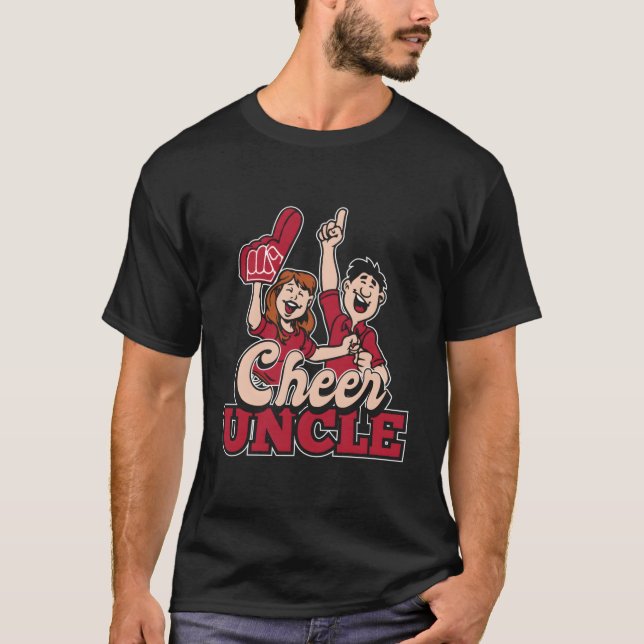 Cheerleading Farbror Cheercaptain Cheerleader T Shirt (Framsida)