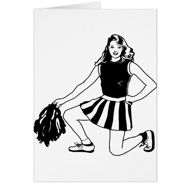 Cheerleading för hejaklacksledare hälsningskort (Framsidan)