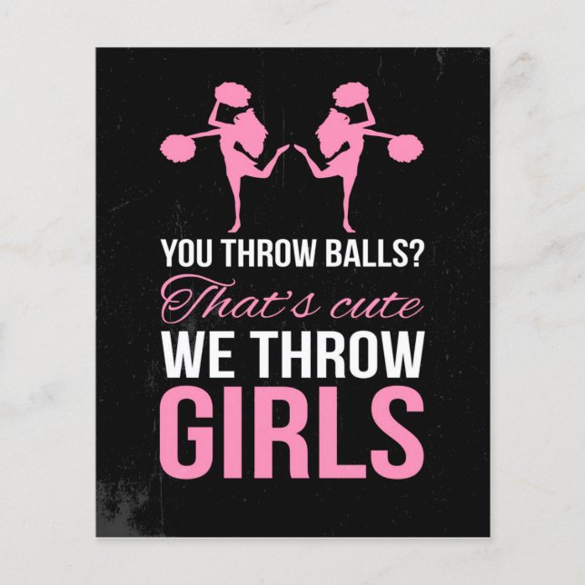 CHEERLEADING FUNNY QUOTE | Cheerlead Cute Dets Flygblad (Framsidan)