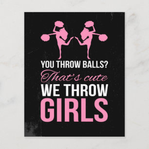 CHEERLEADING FUNNY QUOTE Cheerlead Cute Dets Flygblad