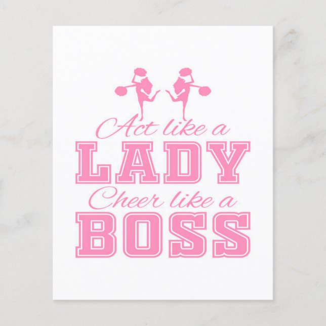 CHEERLEADING GIFT IDEA | Teknisk design Flygblad (Framsidan)