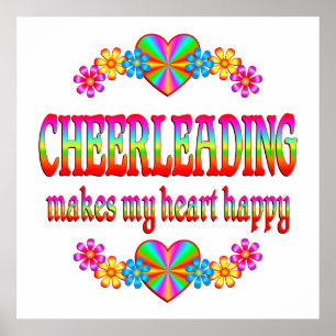 Cheerleading hjärtalycklig poster