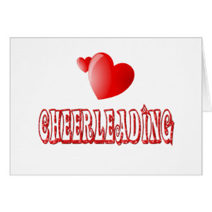 Cheerleading hjärtor hälsningskort