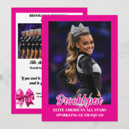 Cheerleading Lag Cheerleader Signaturkort Inbjudningar