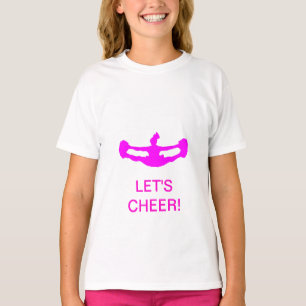 CHEERLEADING "LÅT OSS CHEER!" Flickans Ring T-Shir T Shirt