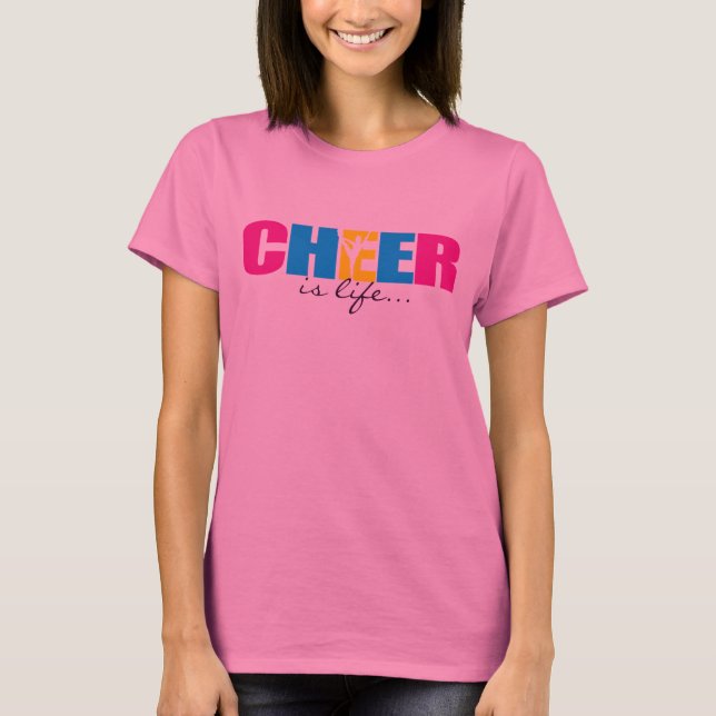 Cheerleading lilor för personligjubel tee (Framsida)