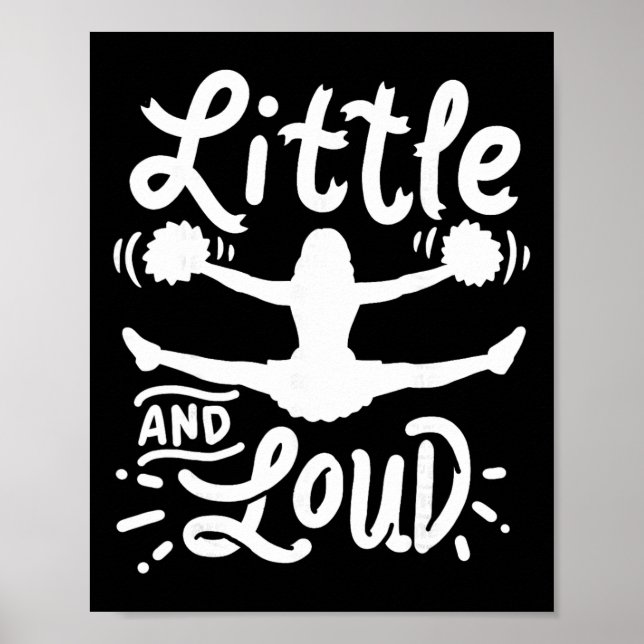 Cheerleading Liten Och Högljudd Cheerleaderpresent Poster (Framsidan)