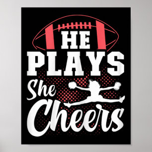Cheerleading Och Fotboll Mamma Till Båda Fotboll C Poster