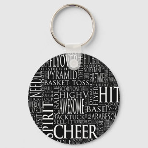 Cheerleading ordmolnnyckelring nyckelring