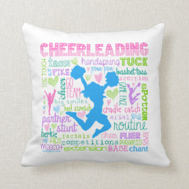 Cheerleading ordtypografi för pastell kudde