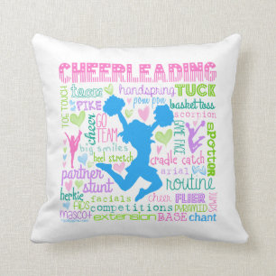 Cheerleading ordtypografi för pastell kudde