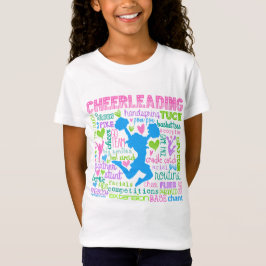 Cheerleading ordtypografi för pastell t-shirt