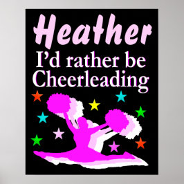 CHEERLEADING-POSTER FÖR söt ROSA PERSONLIG Poster