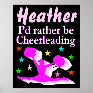 CHEERLEADING-POSTER FÖR söt ROSA PERSONLIG Poster