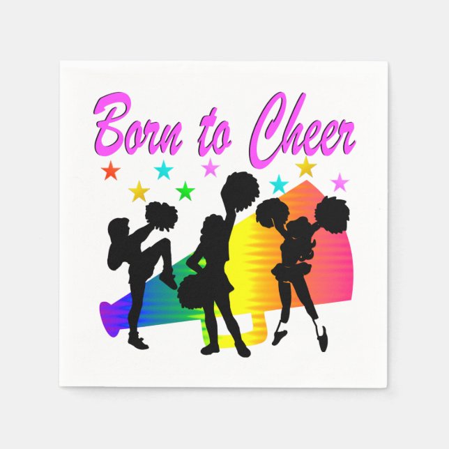 CHEERLEADING RAINBOW MEGAPHONE DESIGN PAPPERSSERVETT (Framsidan)