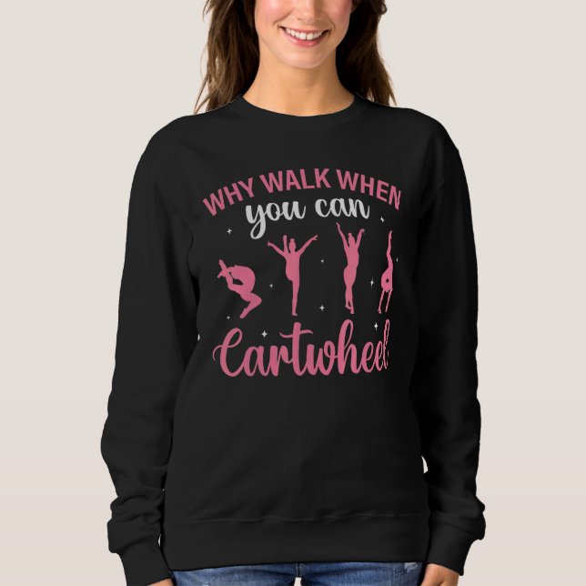 Cheerleading Saying Slogan   Why Walk When You Can T Shirt (Framsida)