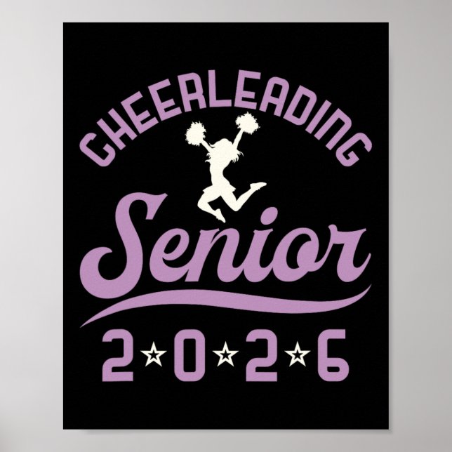 Cheerleading Senior Cl Of 2026 Cheer Examen  Poster (Framsidan)