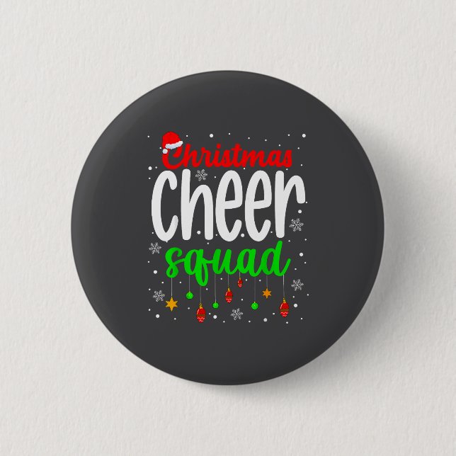 Cheerleading Srts Lover Christmas Cheer Squad  Knapp (Framsida)