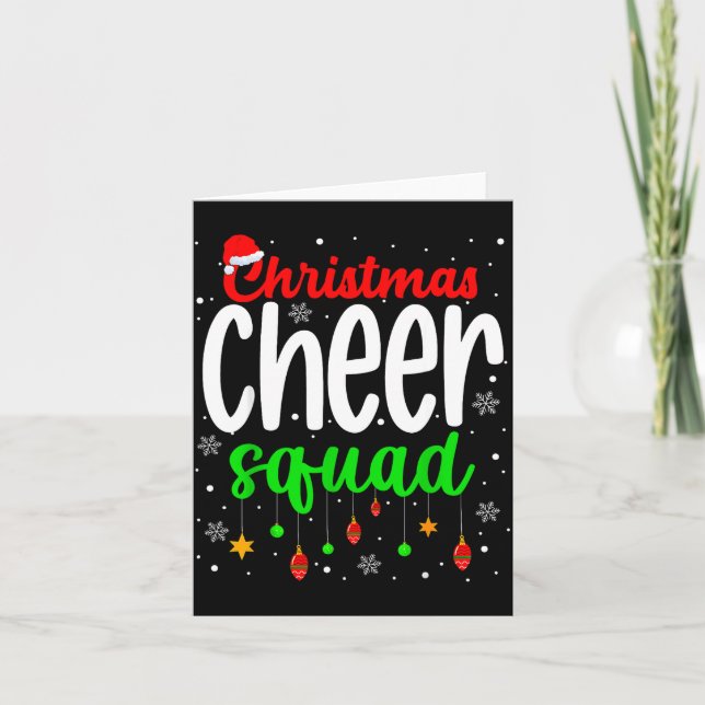 Cheerleading Srts Lover Christmas Cheer Squad  Kort (Framsida)
