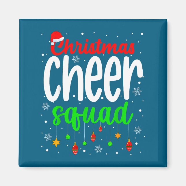 Cheerleading Srts Lover Christmas Cheer Squad  Magnet (Framsidan)