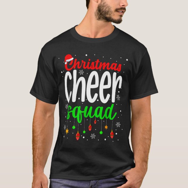 Cheerleading Srts Lover Christmas Cheer Squad  T Shirt (Framsida)